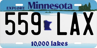 MN license plate 559LAX