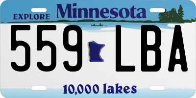 MN license plate 559LBA