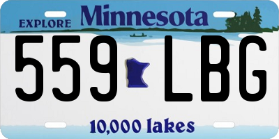 MN license plate 559LBG