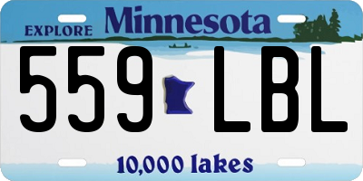 MN license plate 559LBL