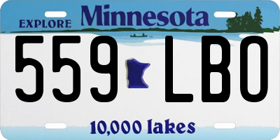 MN license plate 559LBO