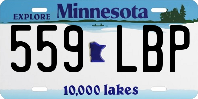 MN license plate 559LBP