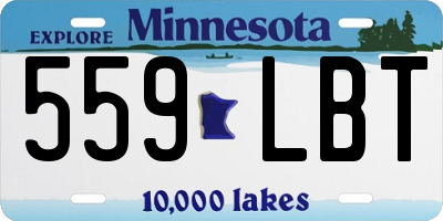 MN license plate 559LBT