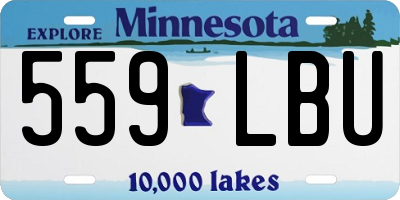 MN license plate 559LBU