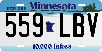 MN license plate 559LBV