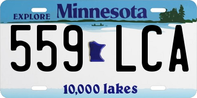 MN license plate 559LCA