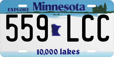 MN license plate 559LCC