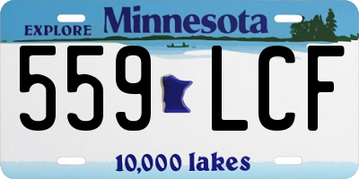 MN license plate 559LCF