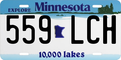 MN license plate 559LCH