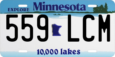 MN license plate 559LCM