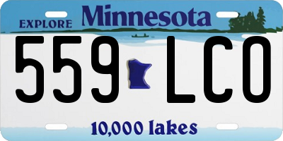 MN license plate 559LCO