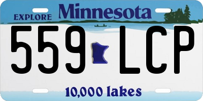 MN license plate 559LCP