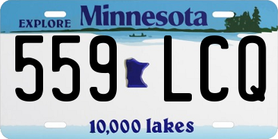 MN license plate 559LCQ