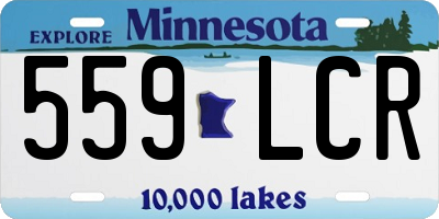 MN license plate 559LCR