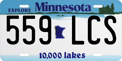 MN license plate 559LCS