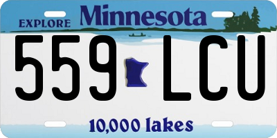 MN license plate 559LCU