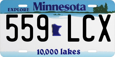 MN license plate 559LCX