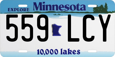 MN license plate 559LCY