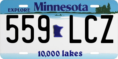 MN license plate 559LCZ
