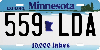 MN license plate 559LDA