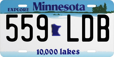 MN license plate 559LDB