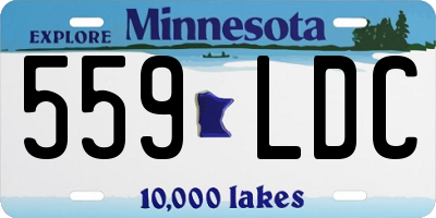 MN license plate 559LDC