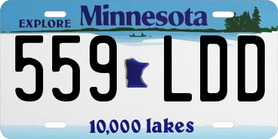 MN license plate 559LDD