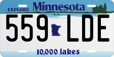 MN license plate 559LDE