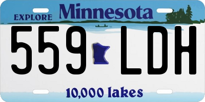 MN license plate 559LDH