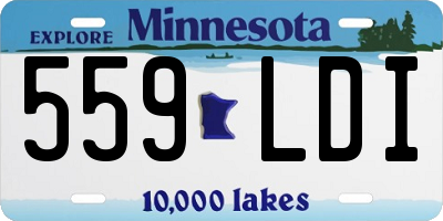 MN license plate 559LDI