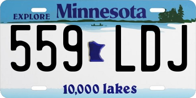 MN license plate 559LDJ