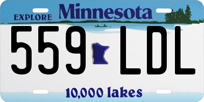 MN license plate 559LDL