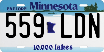 MN license plate 559LDN