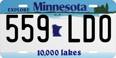 MN license plate 559LDO