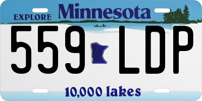MN license plate 559LDP