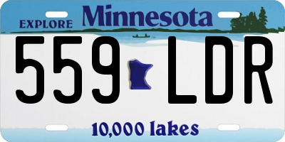 MN license plate 559LDR