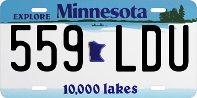 MN license plate 559LDU