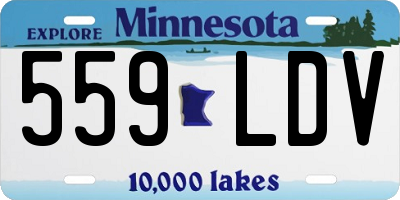 MN license plate 559LDV