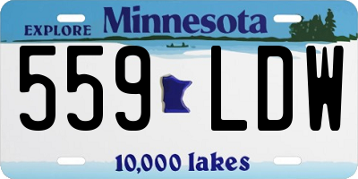 MN license plate 559LDW