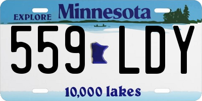 MN license plate 559LDY
