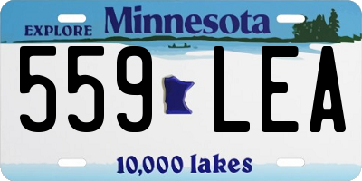 MN license plate 559LEA