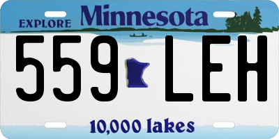 MN license plate 559LEH