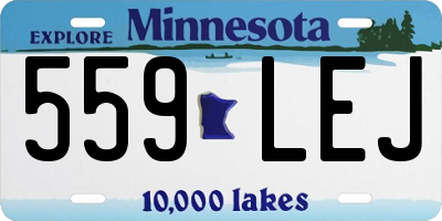 MN license plate 559LEJ