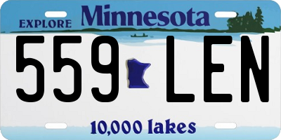 MN license plate 559LEN