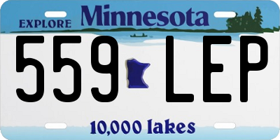 MN license plate 559LEP