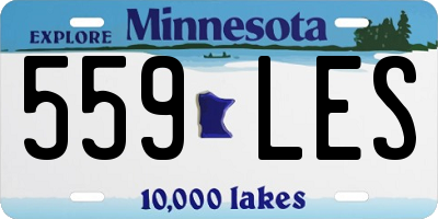 MN license plate 559LES