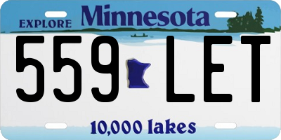 MN license plate 559LET