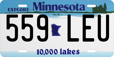 MN license plate 559LEU