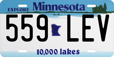 MN license plate 559LEV