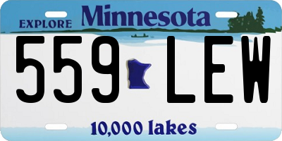 MN license plate 559LEW